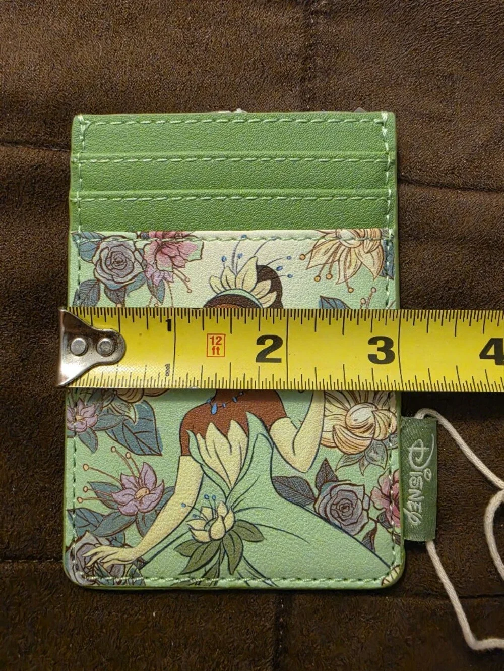 Loungefly Disney Princess Tiana Card Holder Wallet Floral Faux Leather NWT